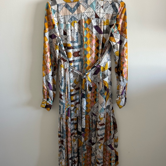 Anthropologie Geometric Patterned Multicolor Dress - Picture 4 of 4